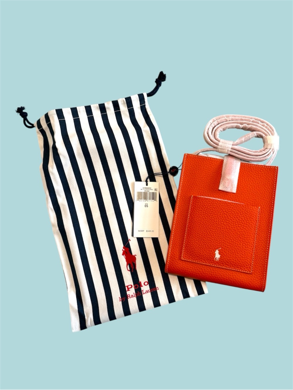Polo Ralph Lauren Orange Leather crossbody bag